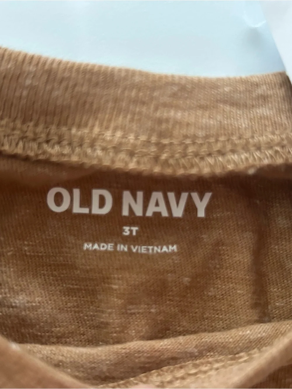Old Navy Basic Longsleeve Shirt Tan Brown Toddler Boy 3T NWt